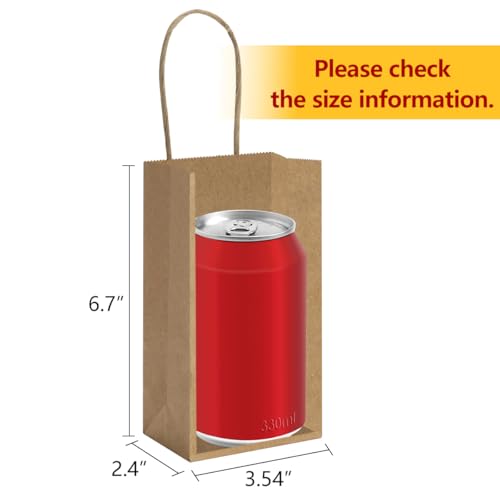 BagDream 100 Pack Mini Gift Party Favor Bags for Wedding Receptions
| BagDream Small Brown Gift Bags with Handles Ideal