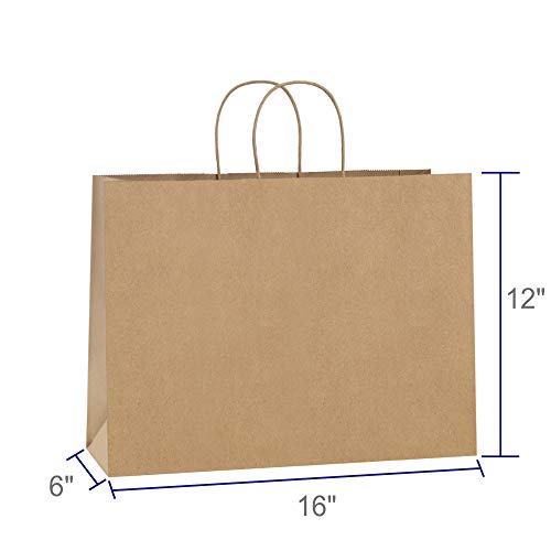 BagDream Large Gift Bags with Handles 50Pcs Brown Kraft Paper Bags for Shopping and Grocery
| Recyclable BagDream Brown