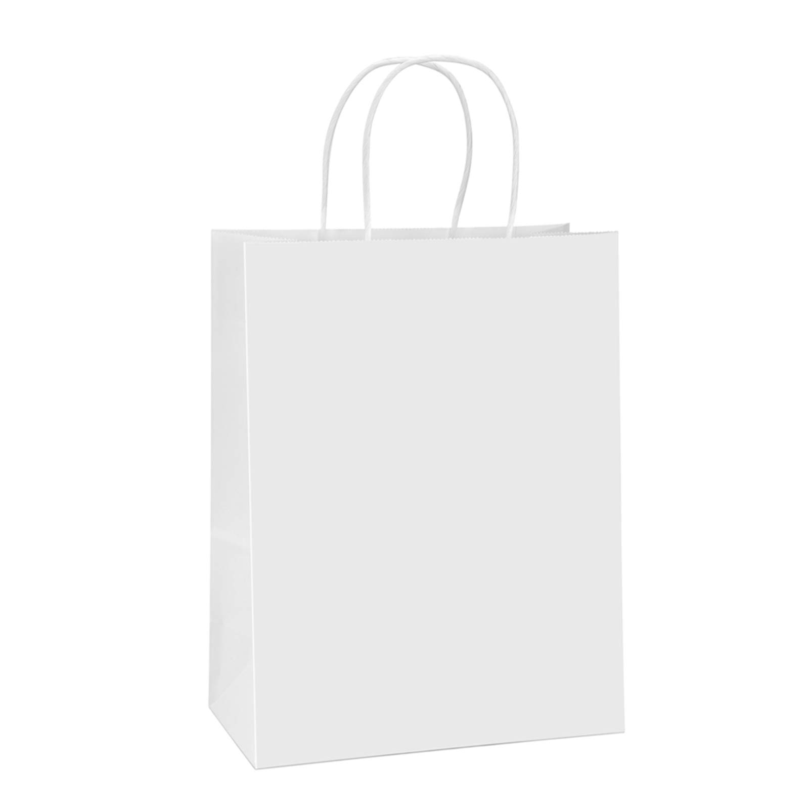 BagDream White Kraft Paper Shopping Bags 10x5x13 100Pcs with Handles for Shopping and Gifts
| BagDream Recyclable Paper