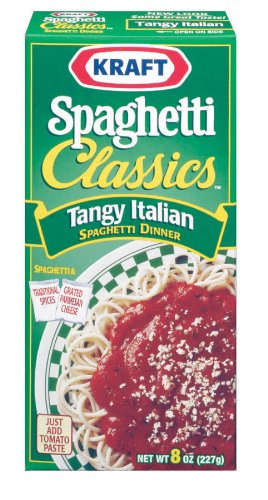 Kraft Spaghetti Classics, Tangy Italian, Pasta for Italian Meals, Family-Sized Pack (12x8 oz)
| Kraft Spaghetti Classic