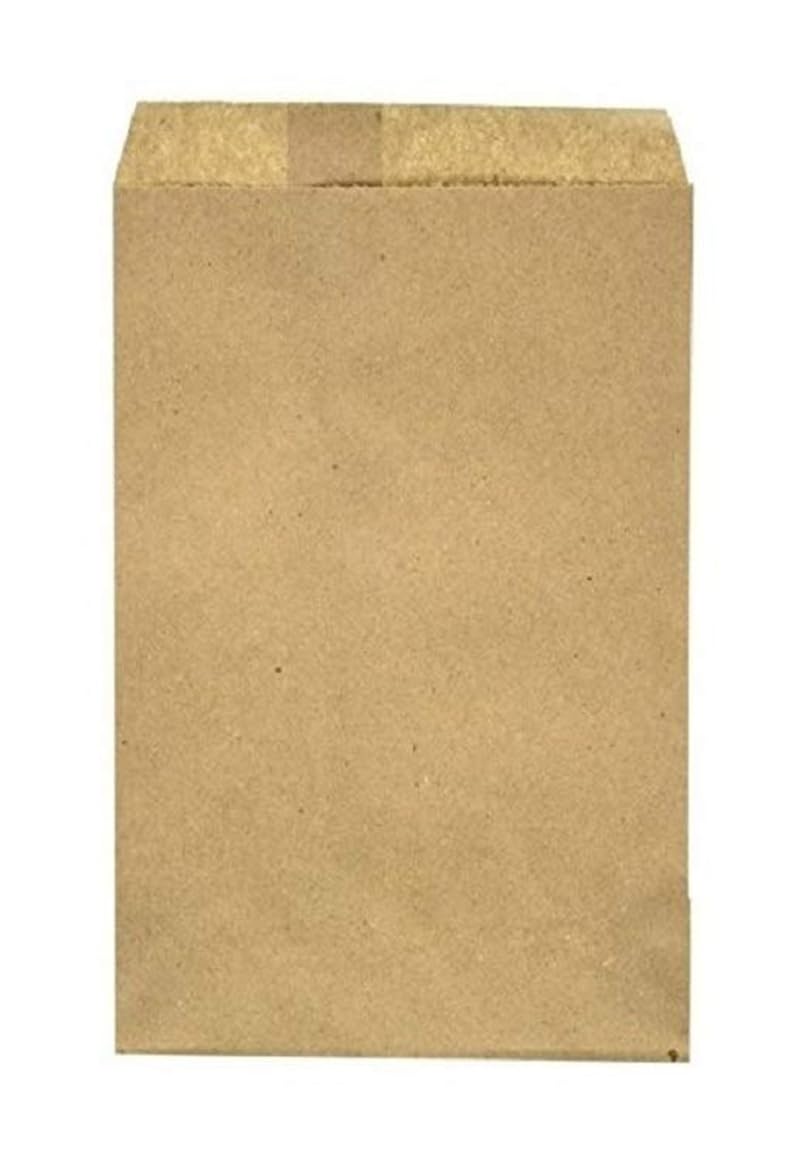 RJ Displays 100 Pack Brown Kraft Paper Bags, 6" x 9" Inches, Gift Card, Gift Candy, Cookies, Doughnut, Crafts, Party Fav