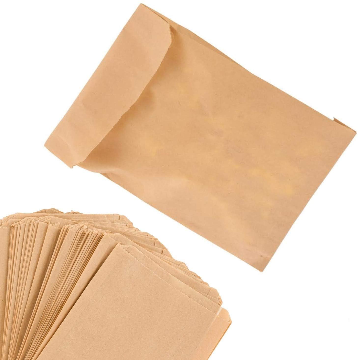 Biodegradable & Compostable Kraft Brown Paper Sandwich Bags - Ideal for Bakeries and Snack Shops (200 Pack)
| Eco-Frien