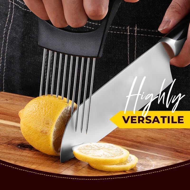 Stainless steel onion slice holder for home kitchen
| Stainless steel lemon slicer tool for kitchen use
| Stainless ste