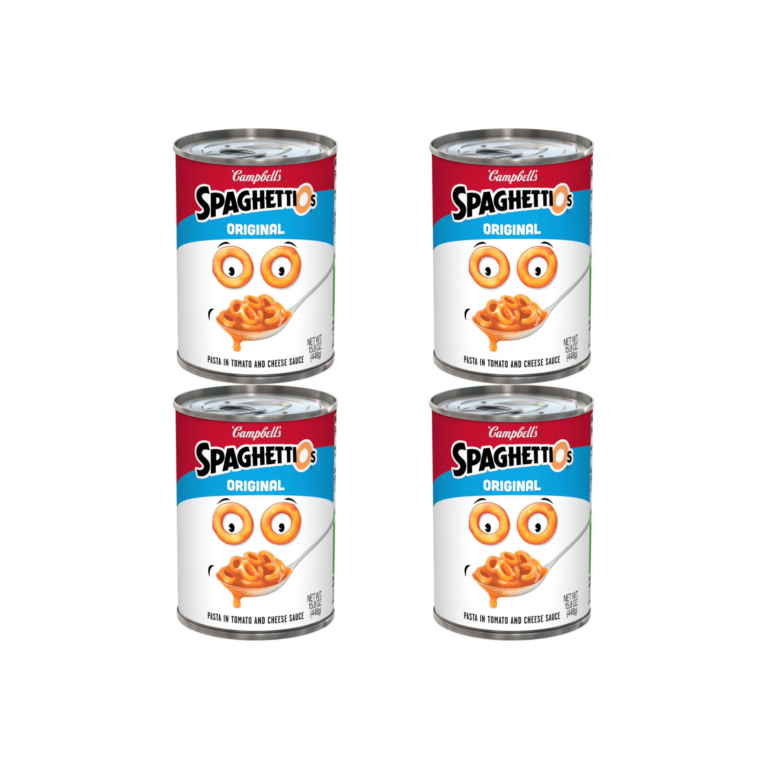 Original SpaghettiOs Canned Pasta, Tangy Tomato Sauce, 15.8 Oz Can (Pack of 4) for Quick and Easy Family Meals
| Spaghe