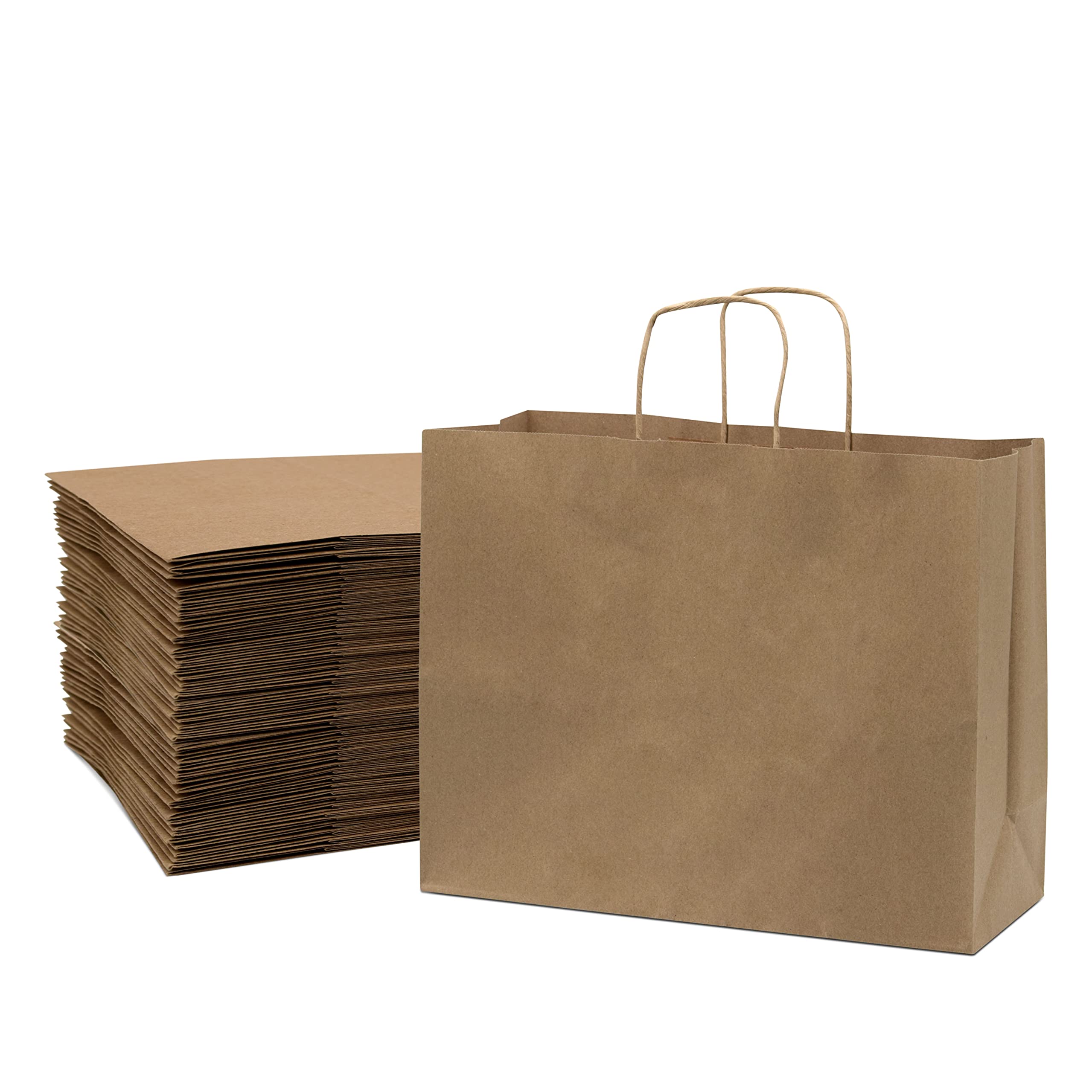 Prime Line Packaging Large Kraft Gift Bags with Handles for Small Business and Retail Stores
| Prime Line Packaging Lar