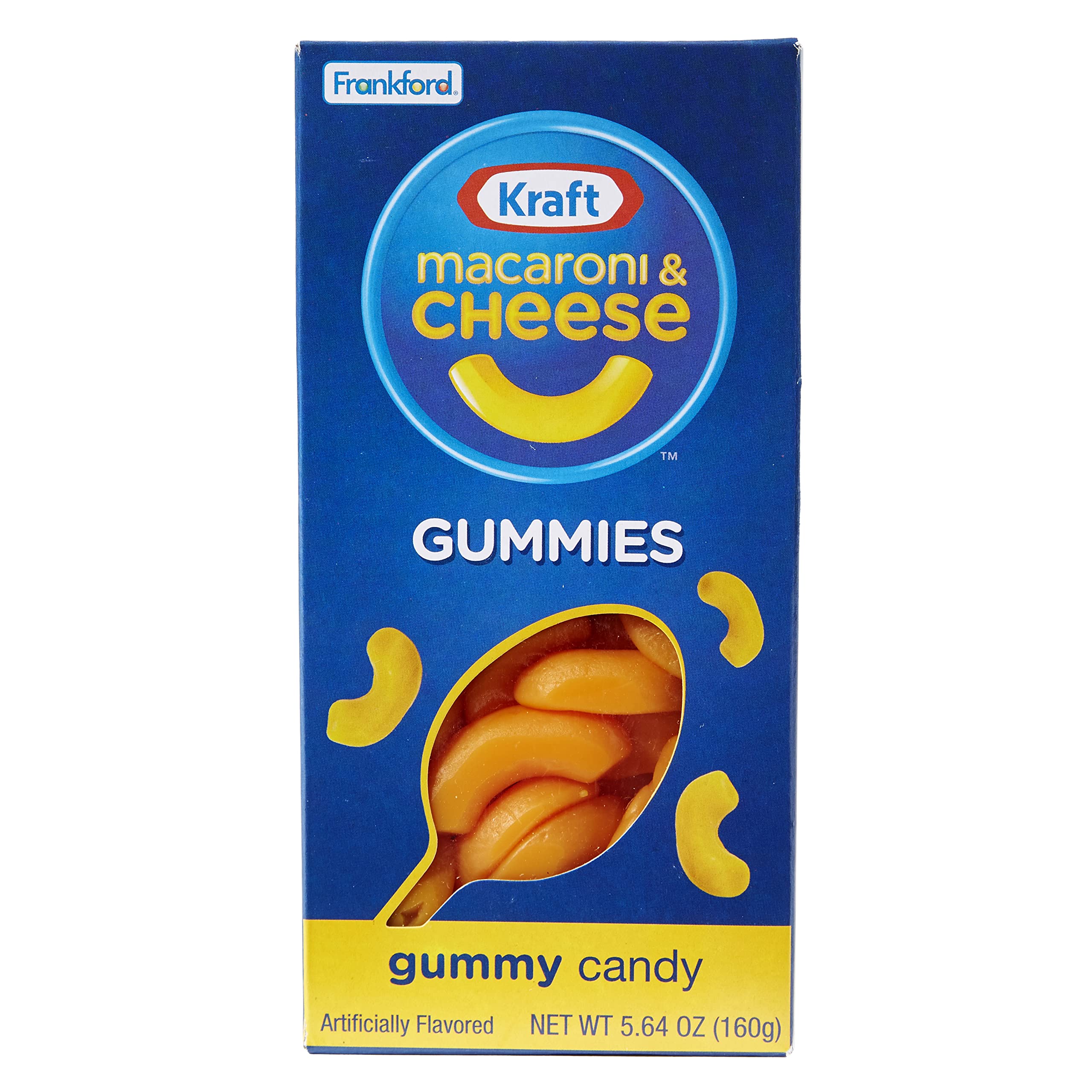 Frankford Candy Kraft Macaroni & Cheese Gummies, Fruit Flavored, Kids Friendly, Snack Time Treats, 3pk, 16.92 oz
