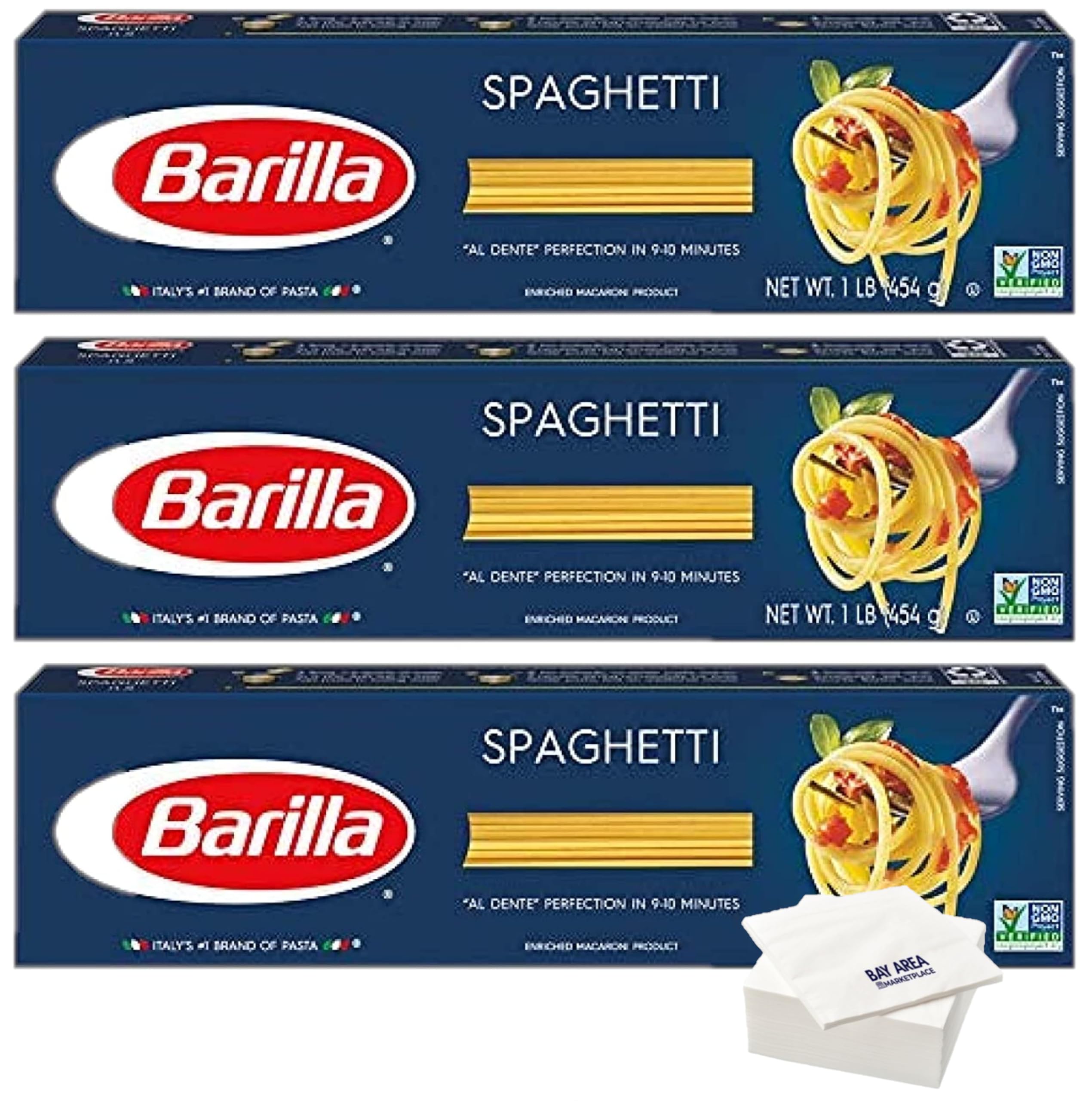 Barilla Spaghetti Pasta, 16oz Boxes, Pack of 3 for Family Meals
| Barilla Spaghetti Pasta, 12-16oz Boxes, Pack of 3 for