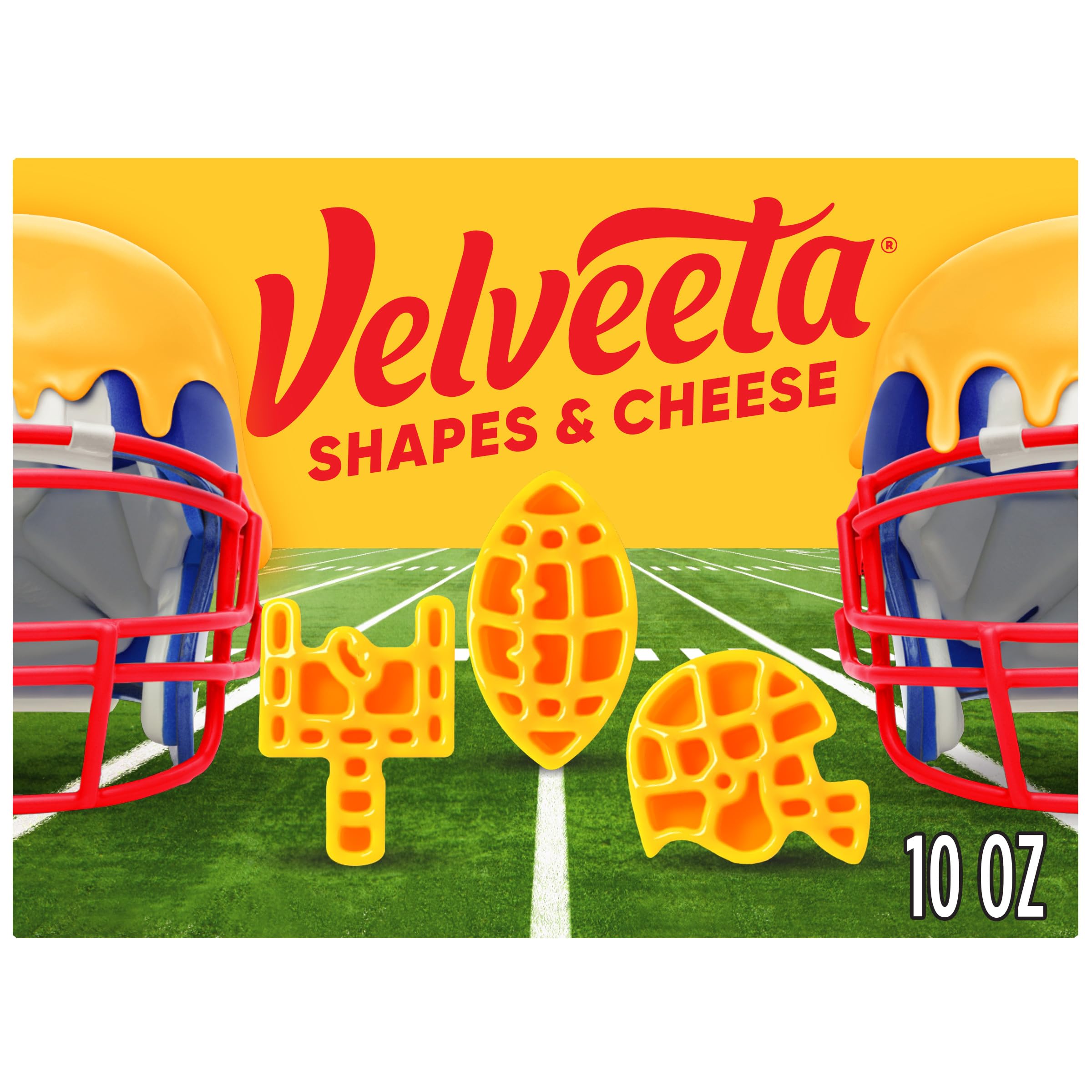 Velveeta Football Shapes & Cheese Mac and Cheese Dinner - Fun Shapes for Kids and Families, Perfect for Game Day or Sch