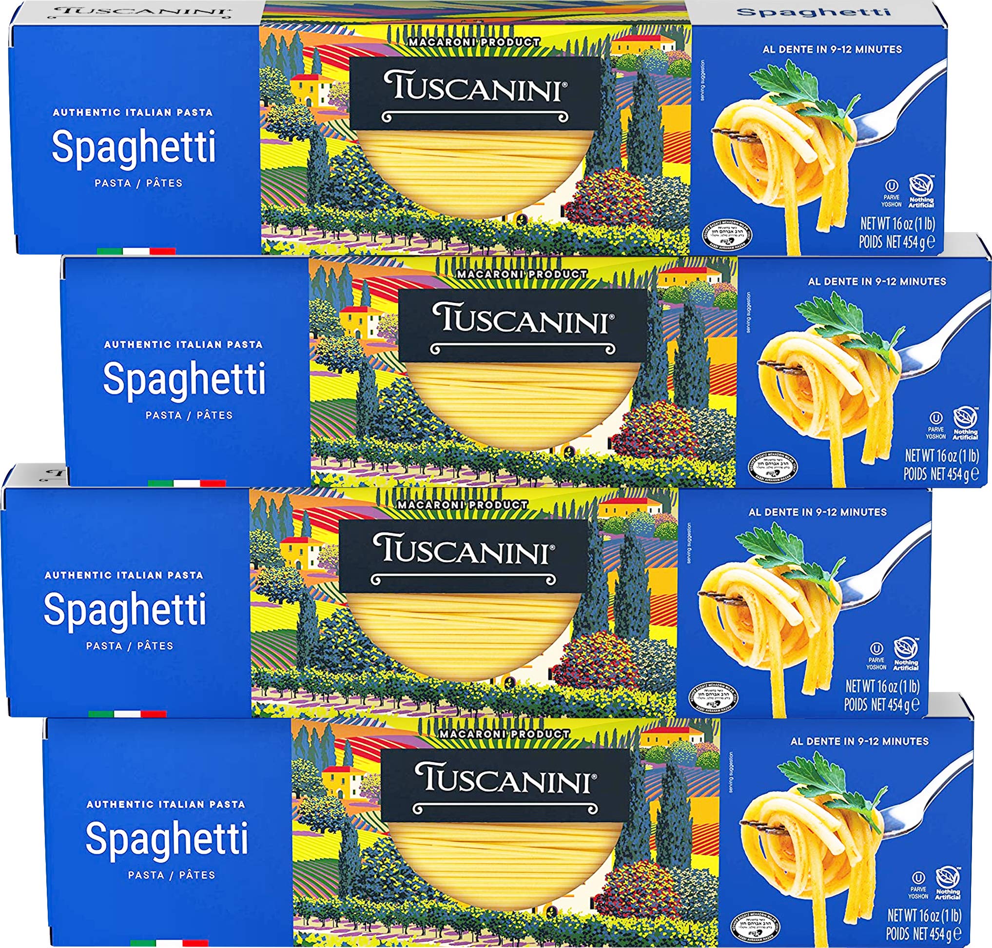 Tuscanini Authentic Italian Spaghetti Pasta Noodles - Made with Premium Durum Wheat for Authentic Taste and Texture
| T